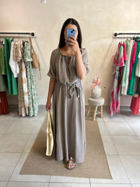 Robe Gaze de coton Taupe - Oris