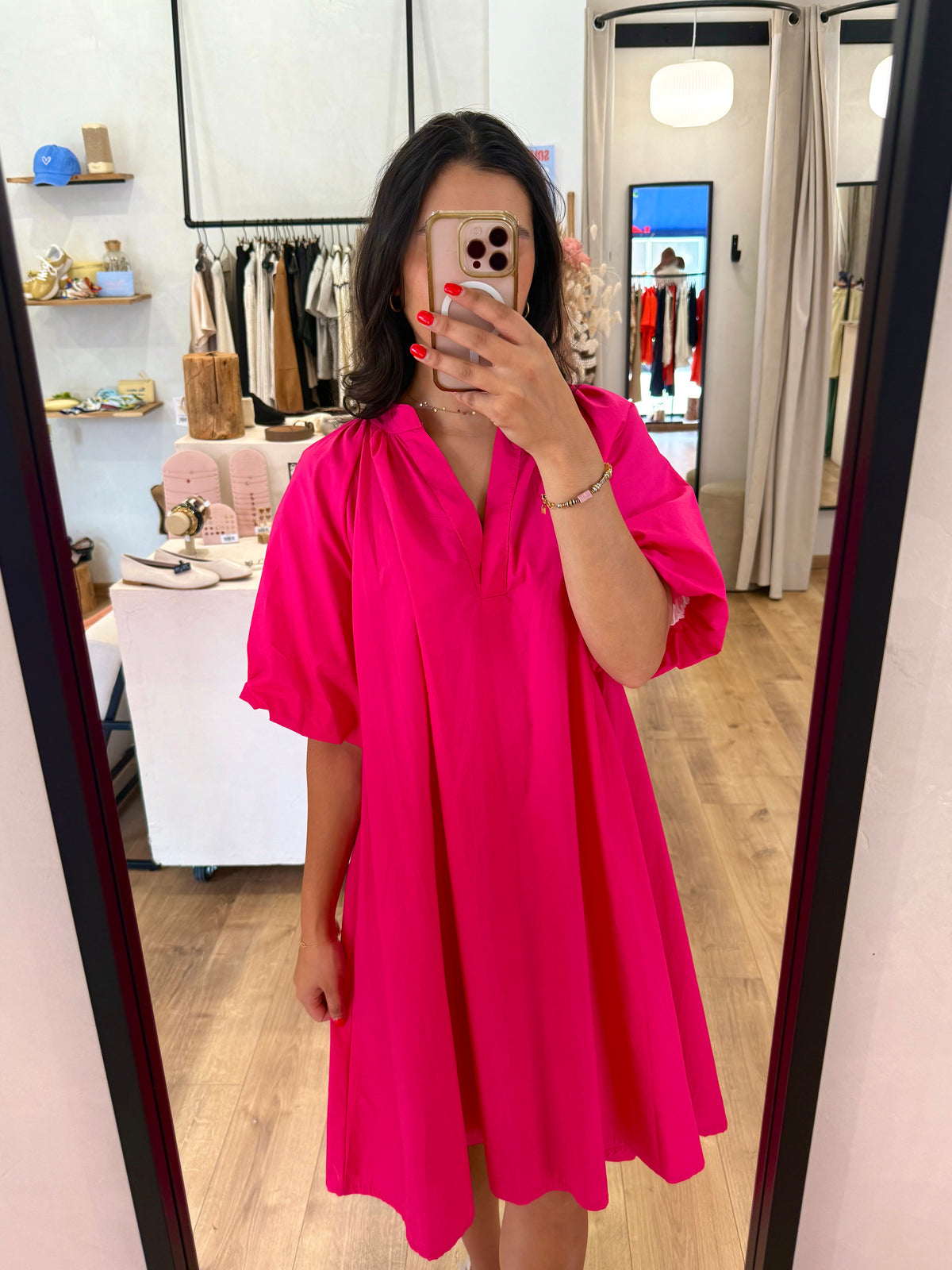 Robe courte fushia - Agatha