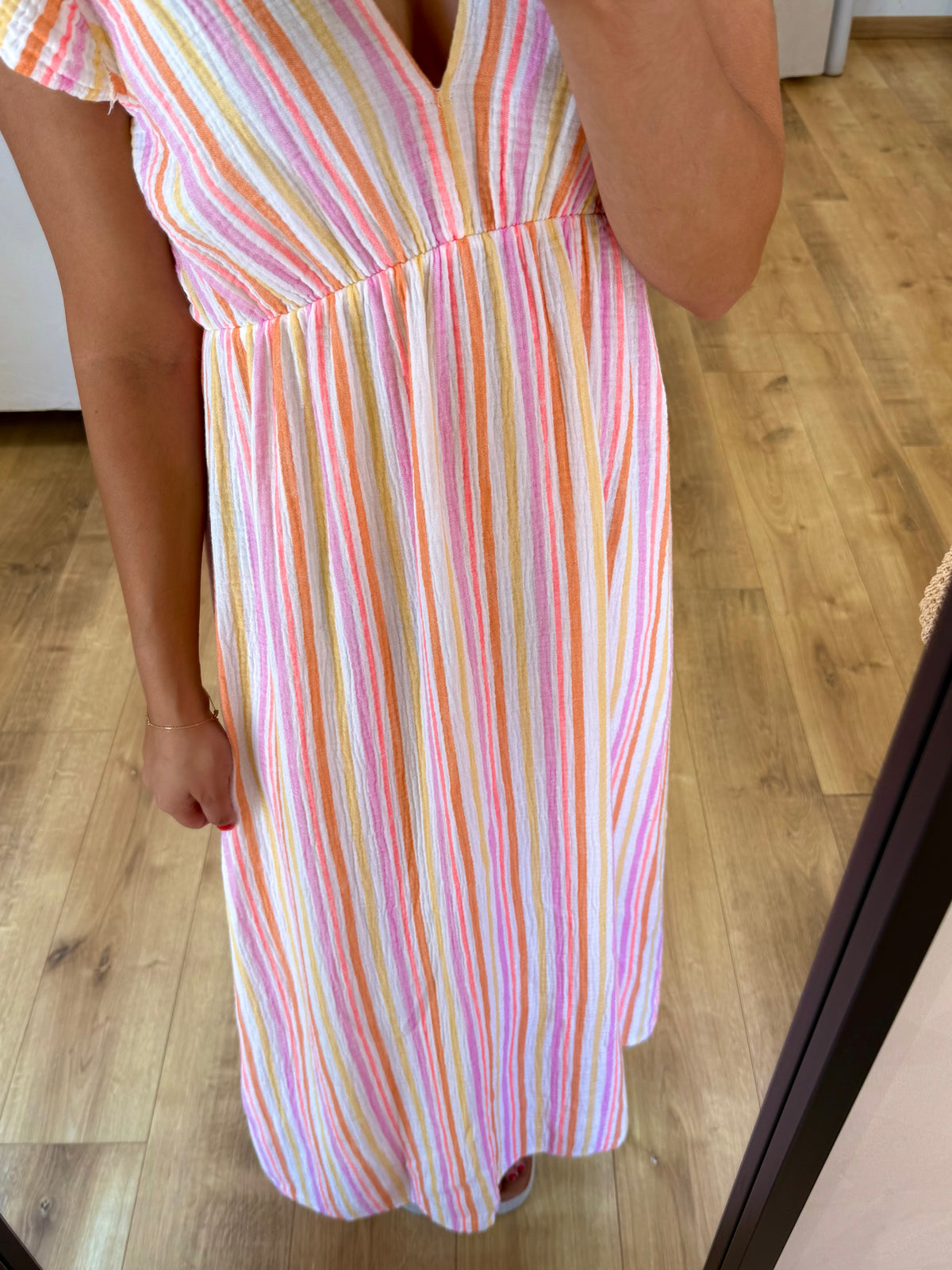 Robe orange jaune - Lola