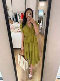 Robe longue olive - monia