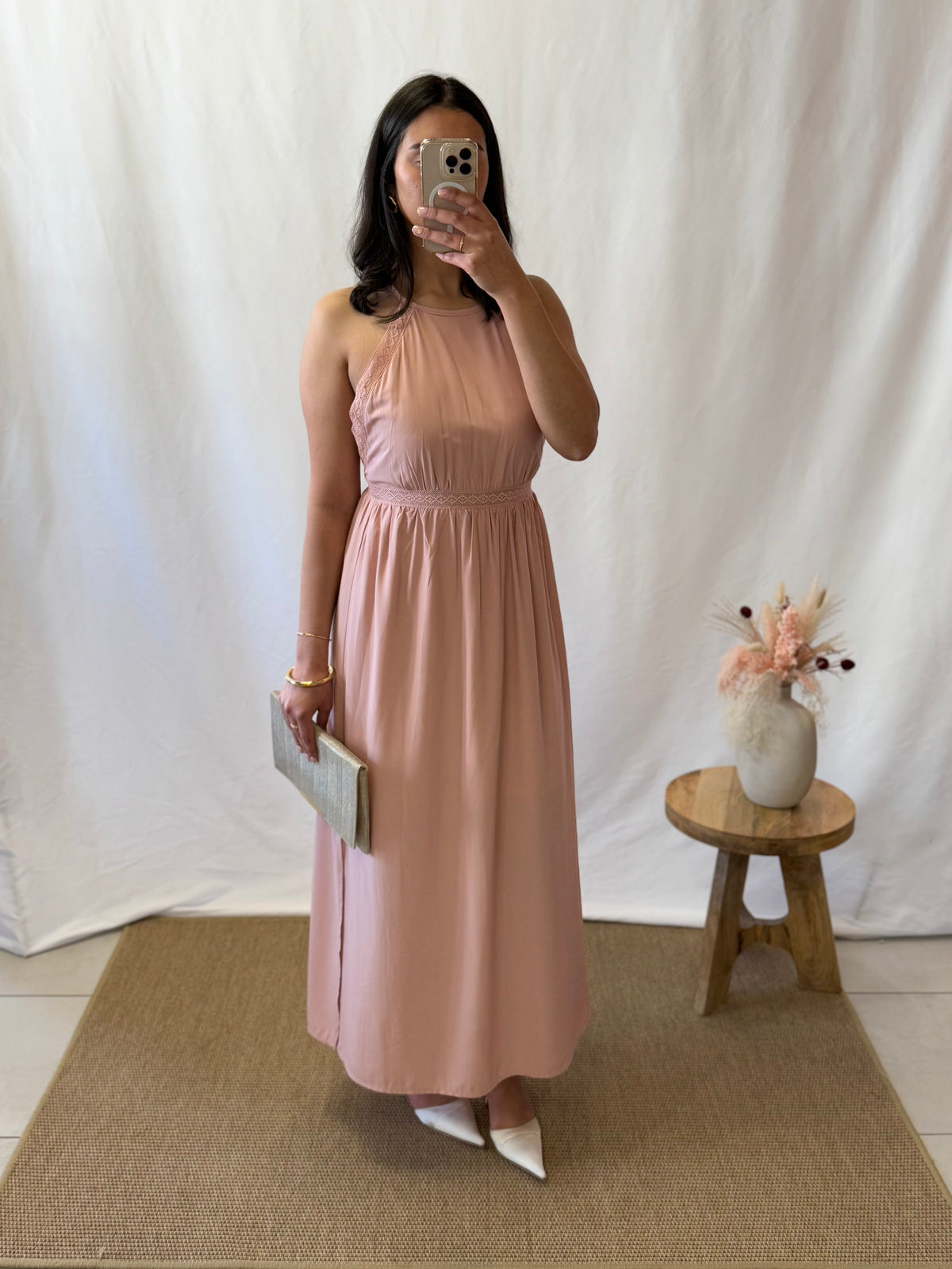 Robe longue rose - Inès