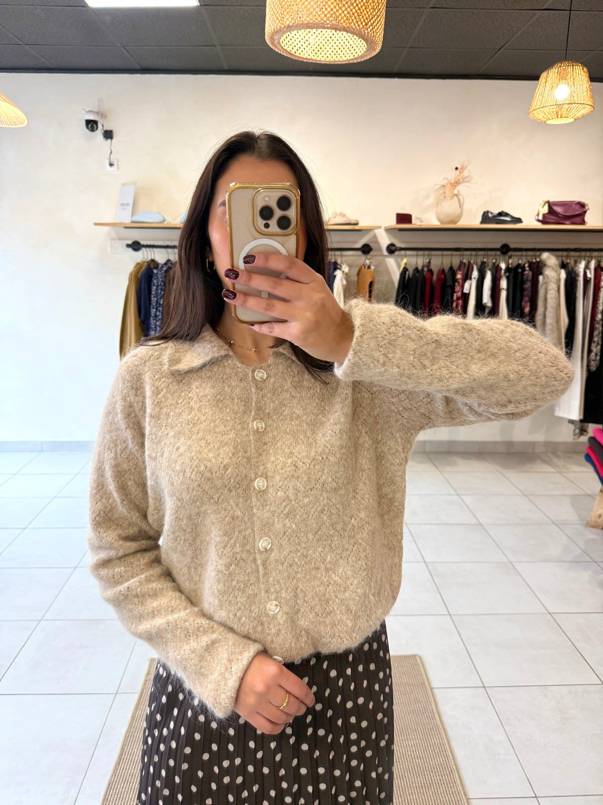 Gilet taupe - Manon