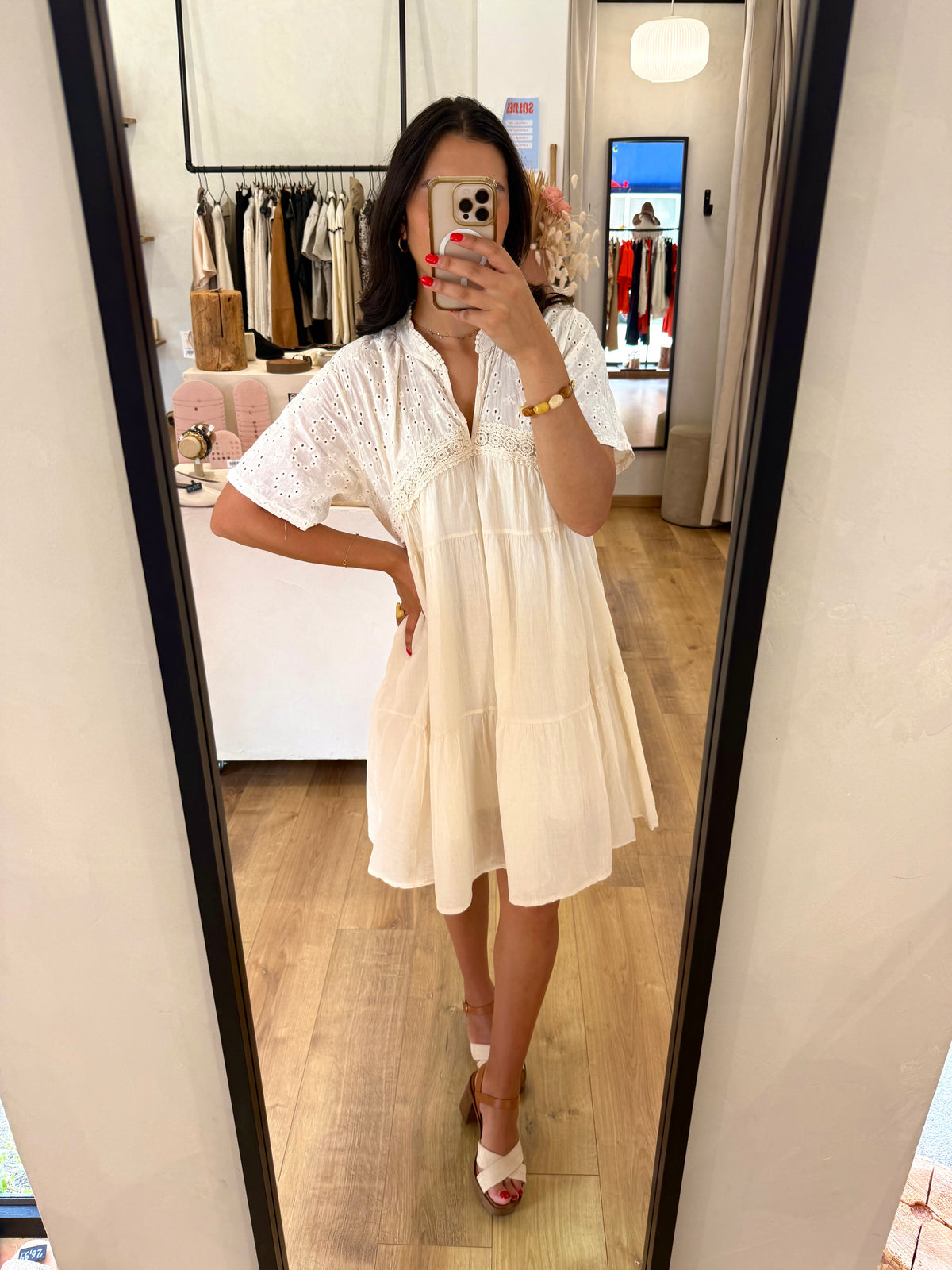 Robe broderie écru - Adele