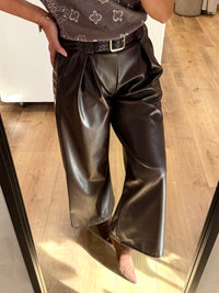 Pantalon simili marron - Marius
