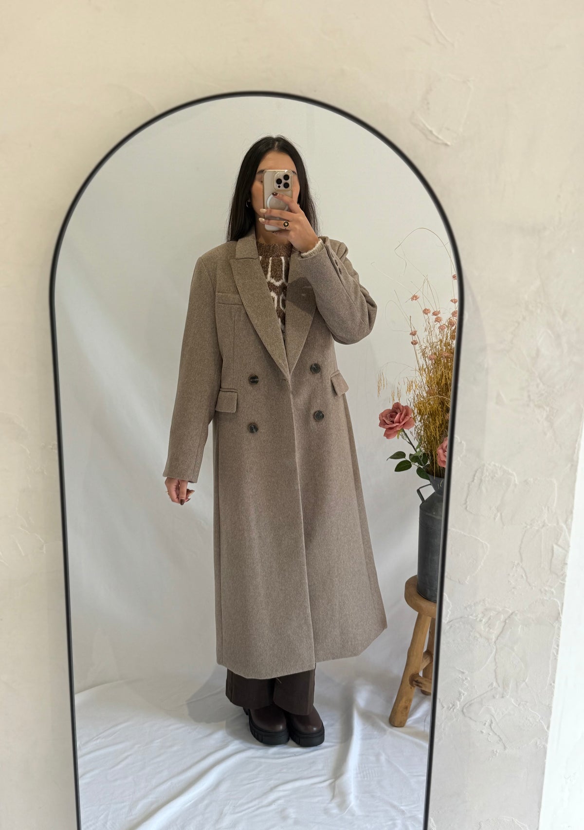 Manteau long taupe - Polio