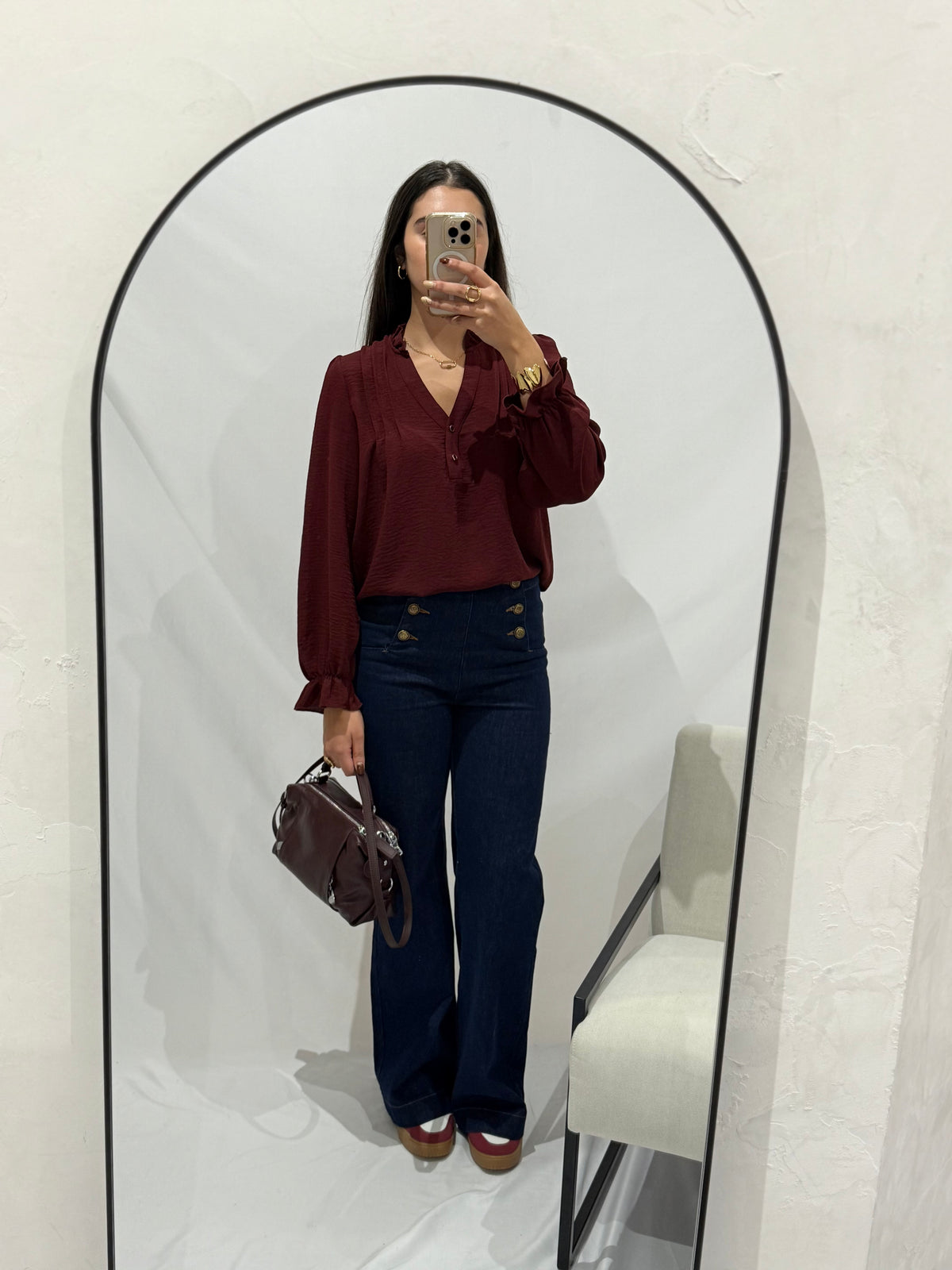 Blouse bordeaux - Astrid