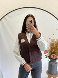 Gilet sans manches choco - Océane