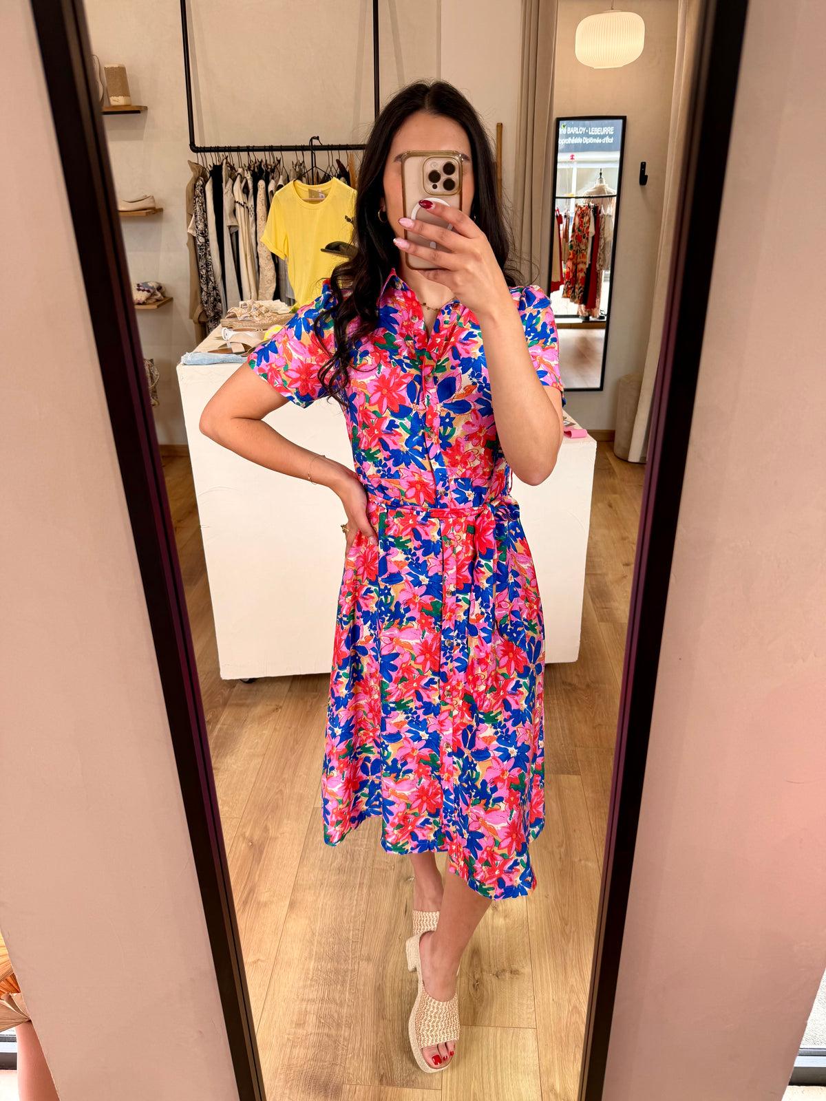 Robe motifs bleu - Hugo