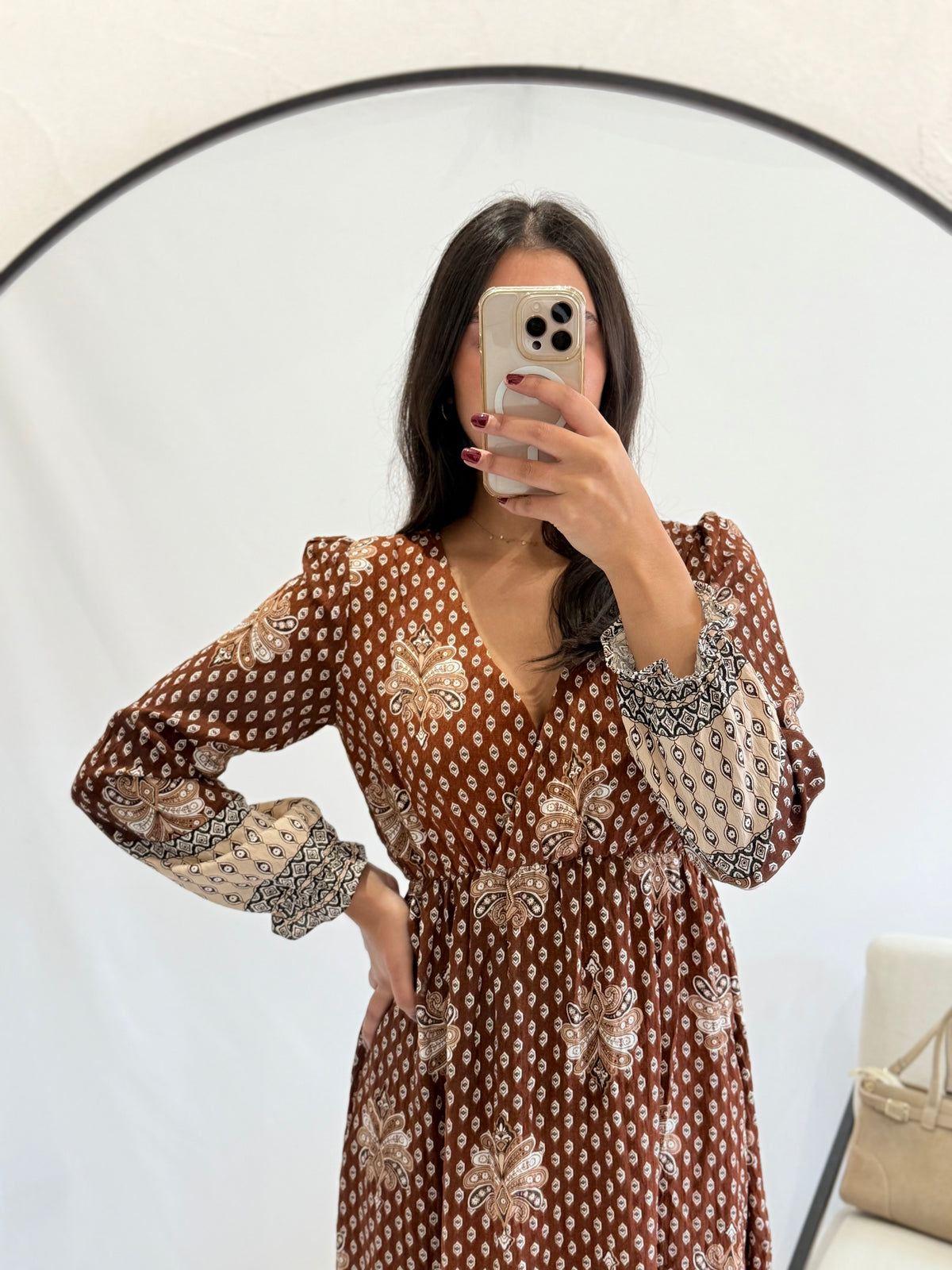 Robe longue café - Léa