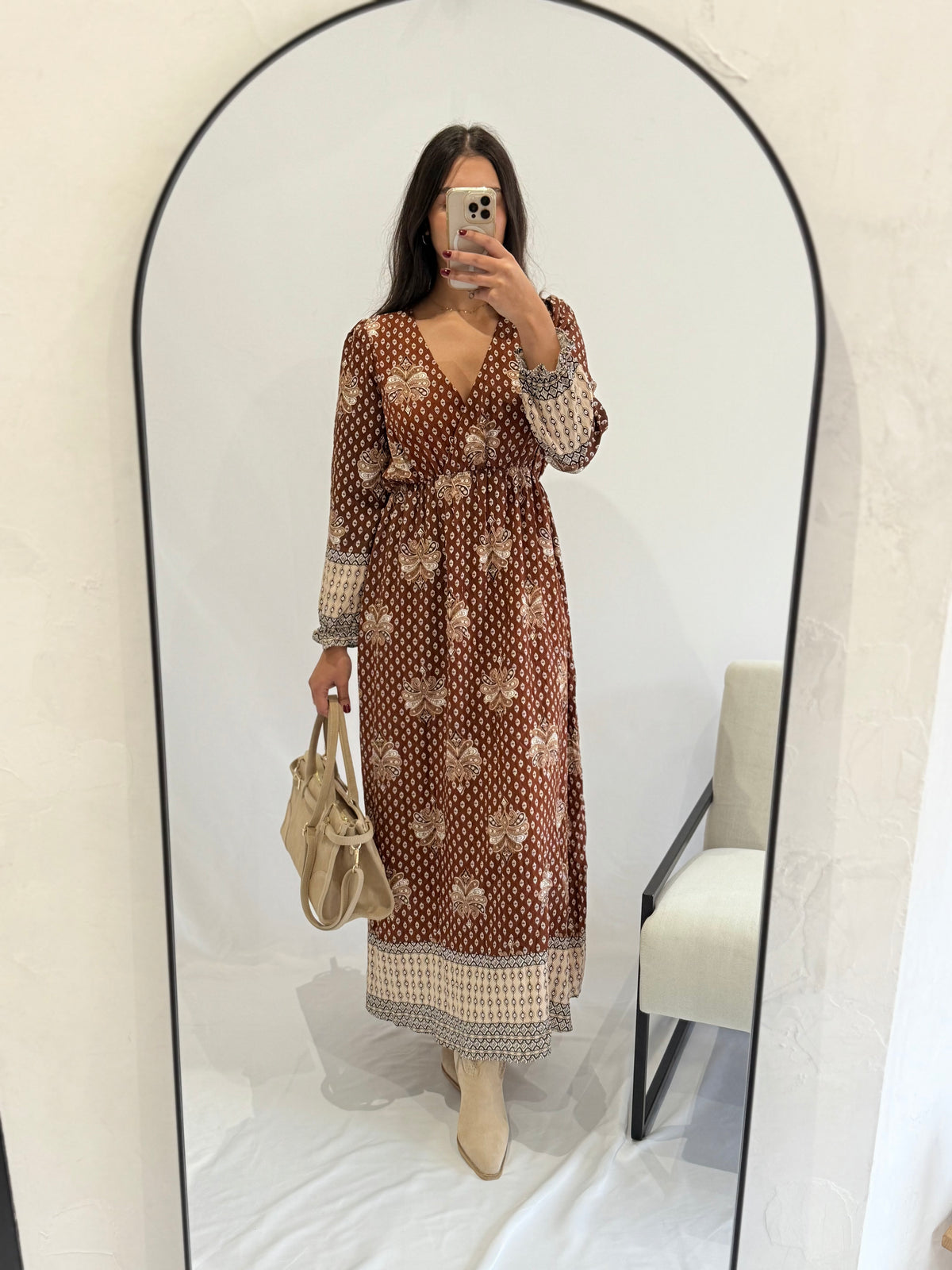 Robe longue café - Léa