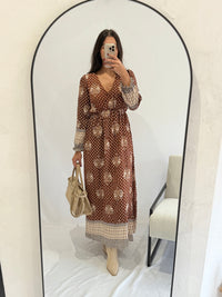 Robe longue café - Léa