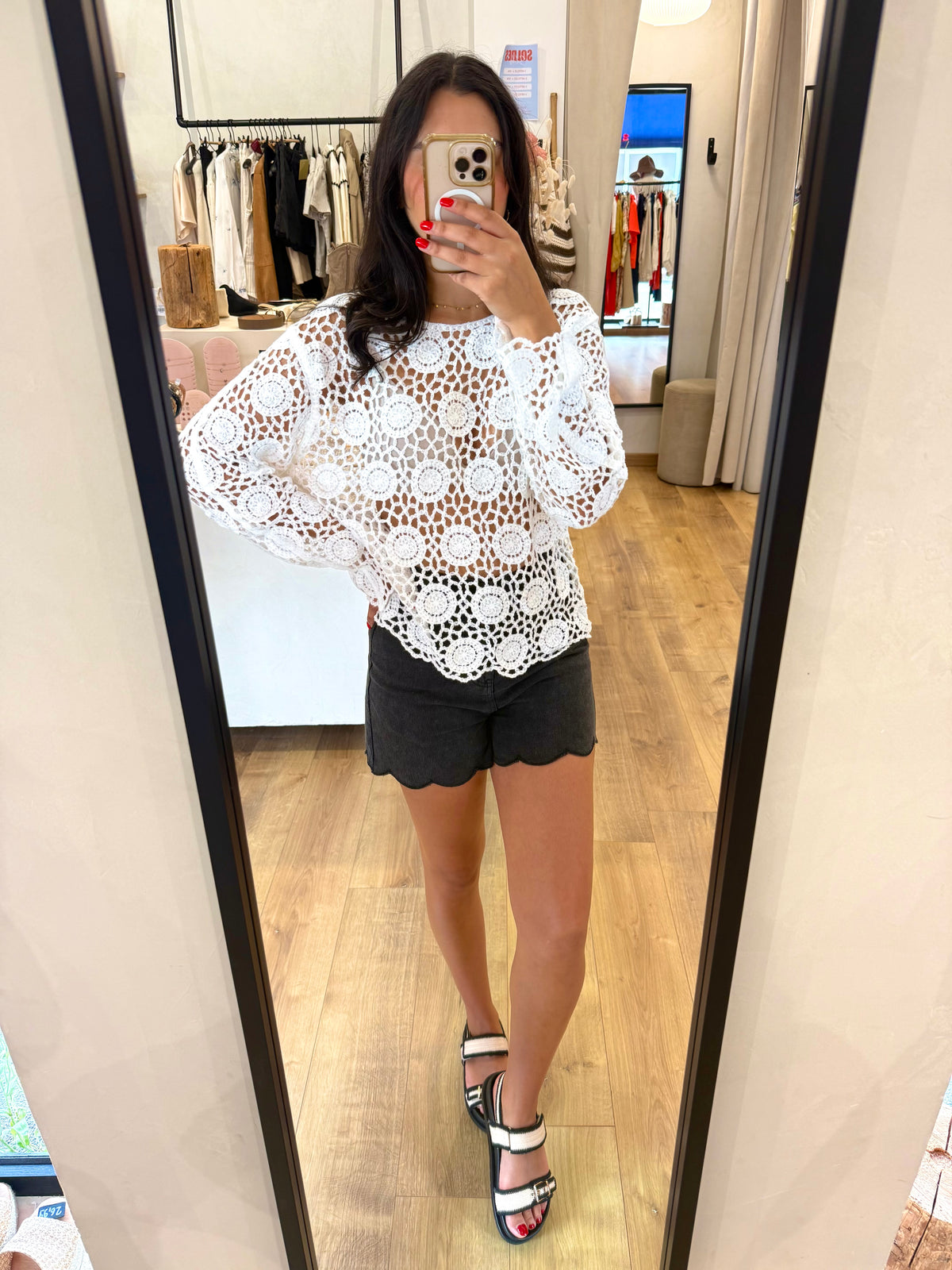 Haut crochet blanc-Romy