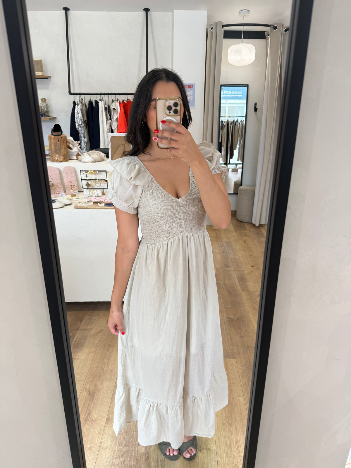 Robe longue beige - elatha