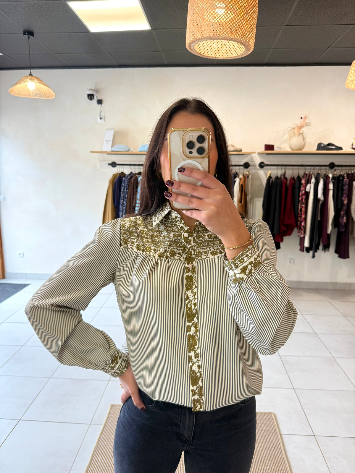 Blouse kaki - Olivia