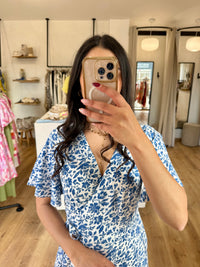Robe motifs bleu - Zoe