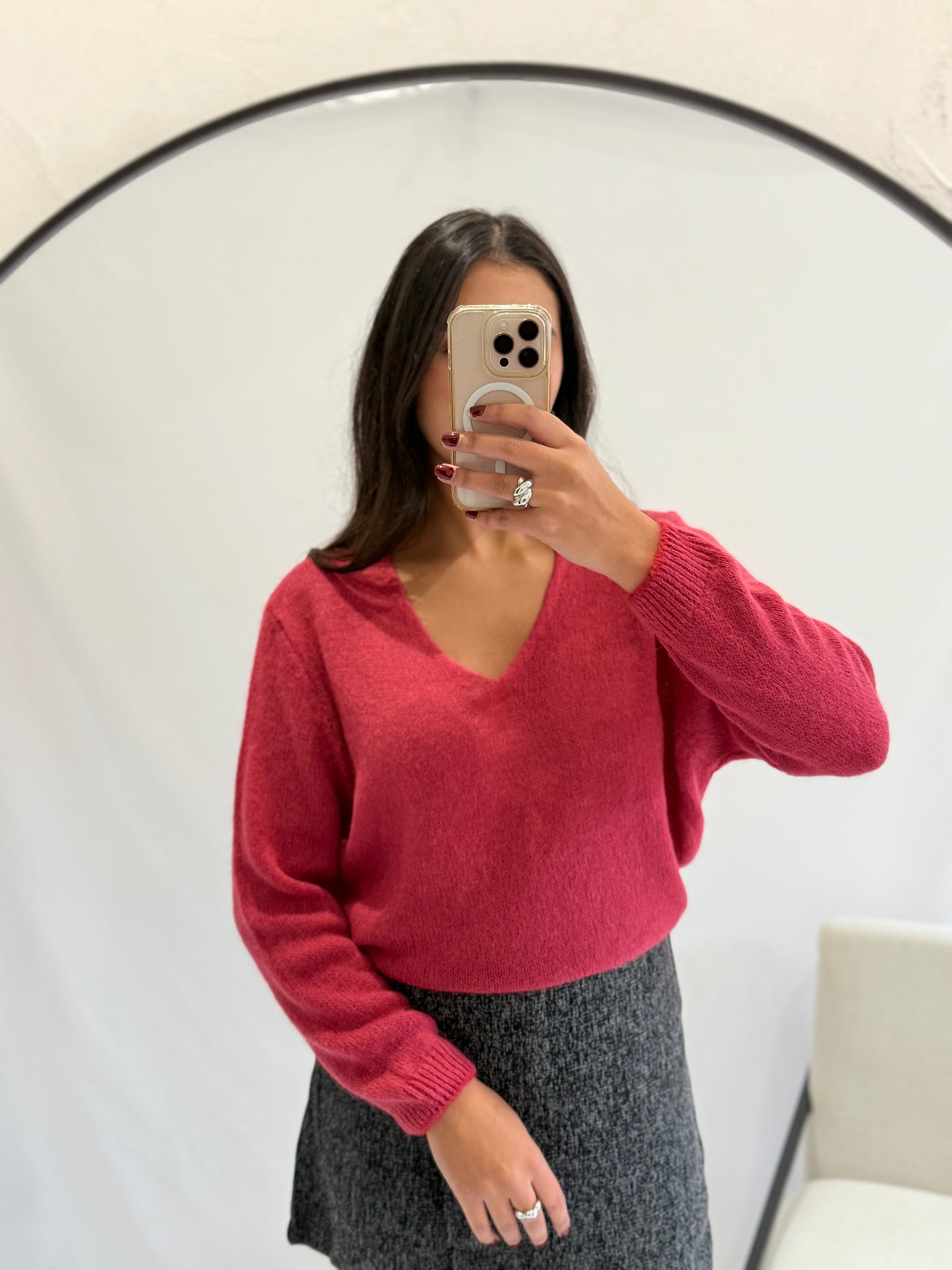 Pull bois de rose fonce - Nina