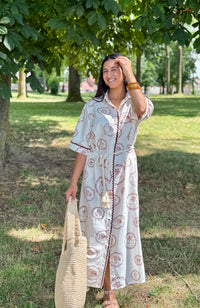 Robe longue motifs - amandine