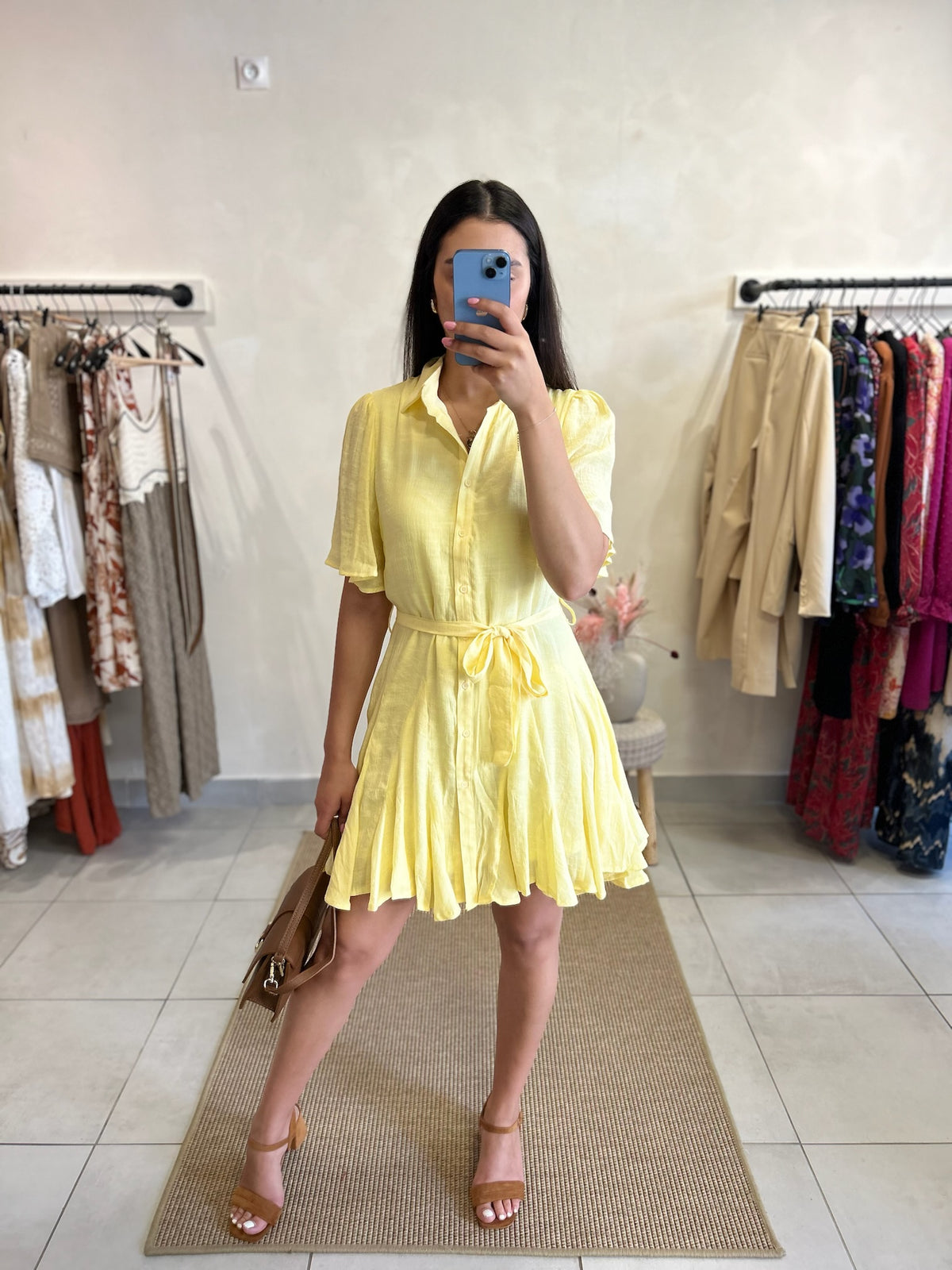 Robe Courte Jaune - Orio