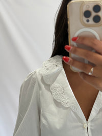 Blouse broderie blanc - Oscar
