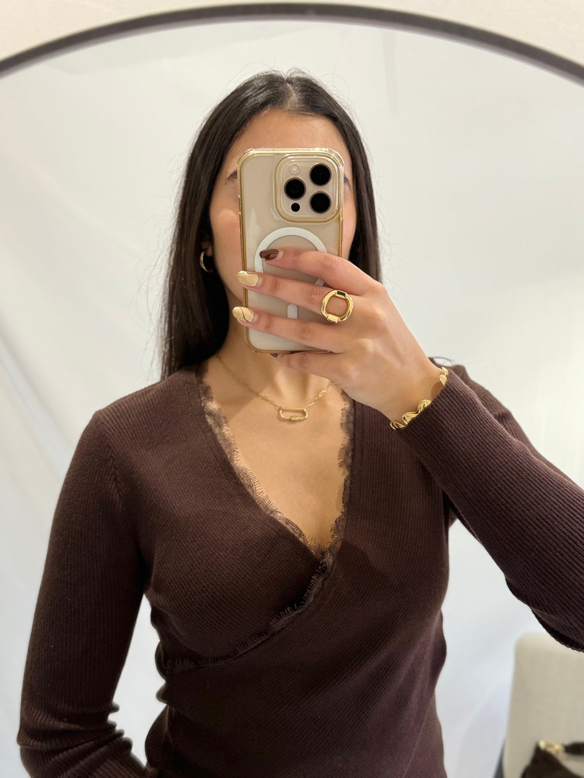 Haut choco dentelle - Oris