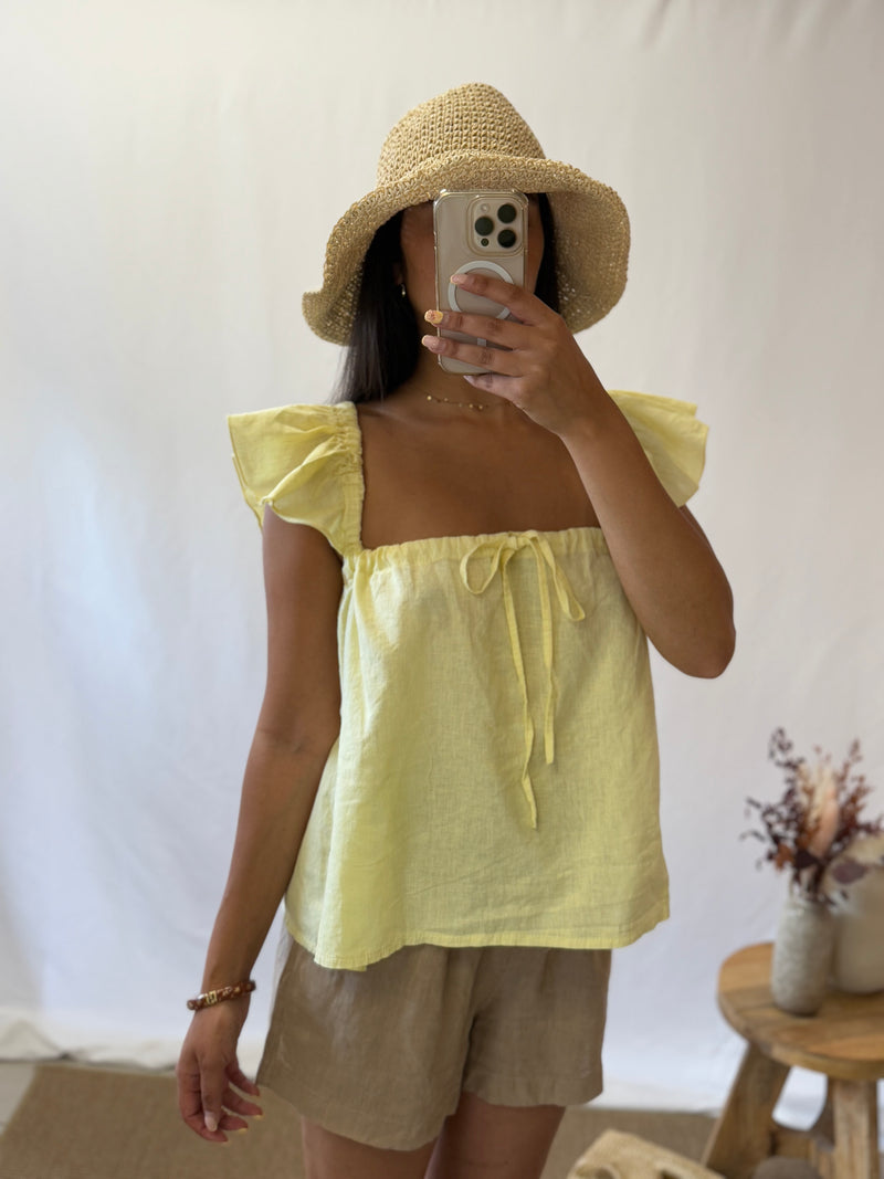 Top lin jaune - Alison
