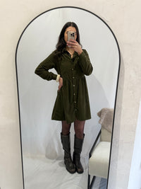 Robe velour kaki - Alio