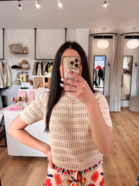 Haut crochet beige - Mya