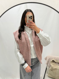 Gilet rose poudré  - ASTHER