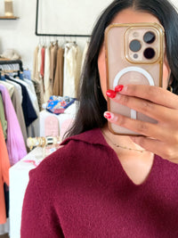Pull alpaga bordeaux - Emma