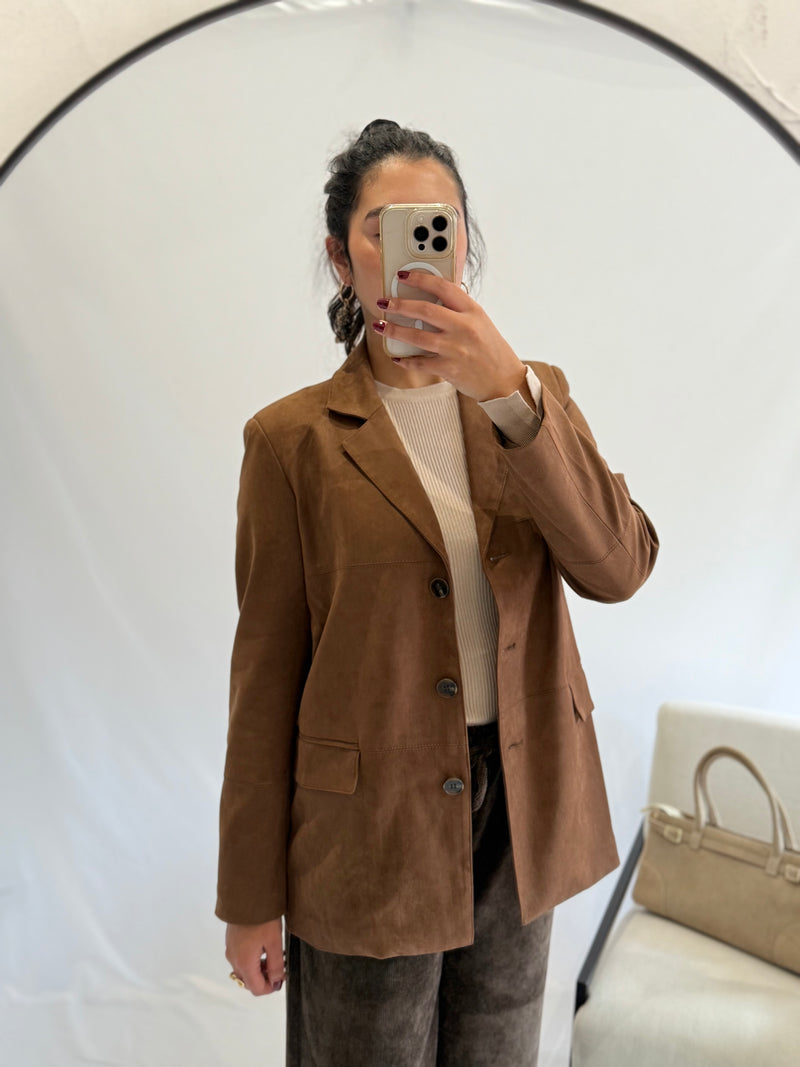 Blazer suédine Camel - Maddy