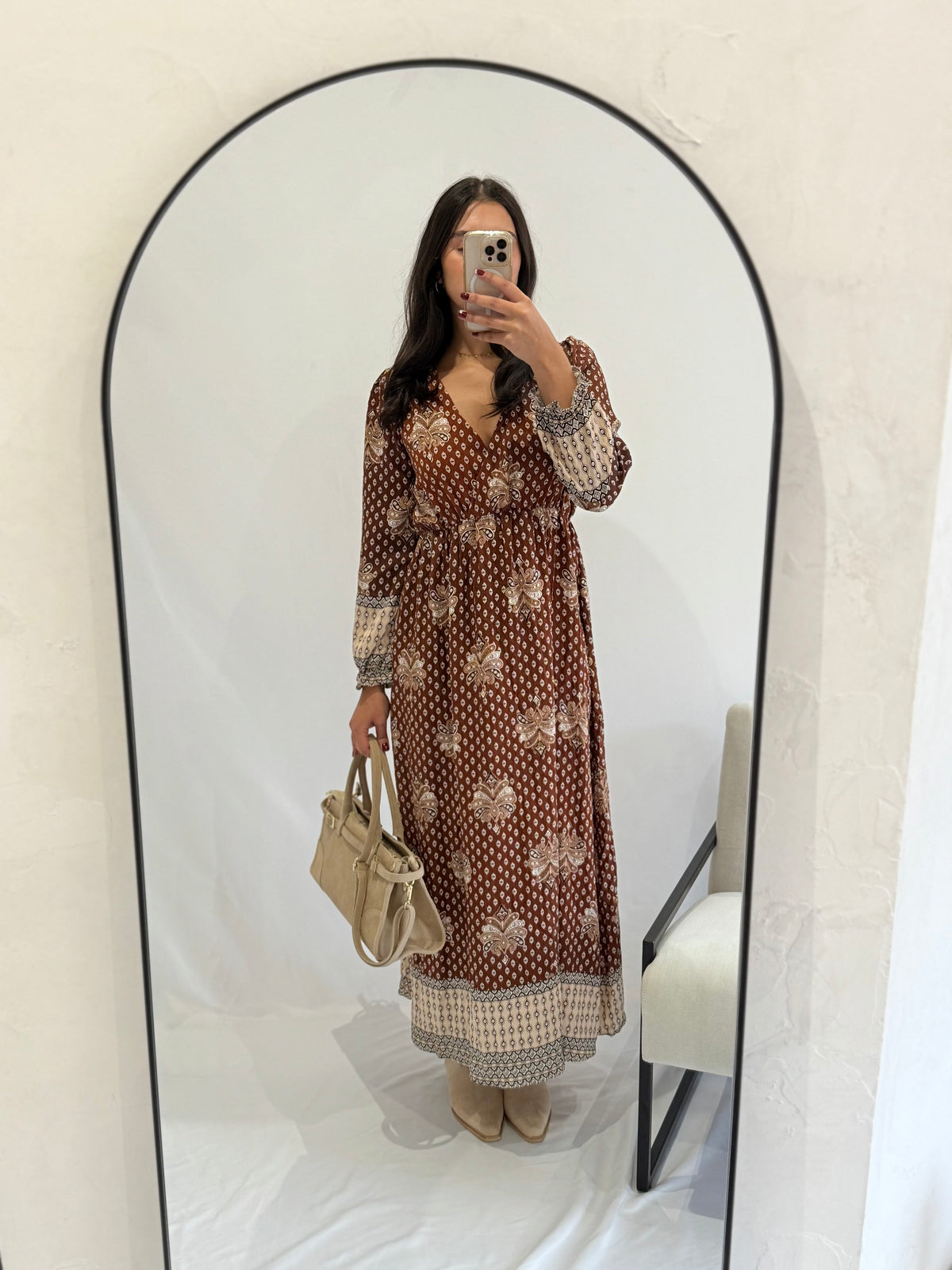 Robe longue café - Léa