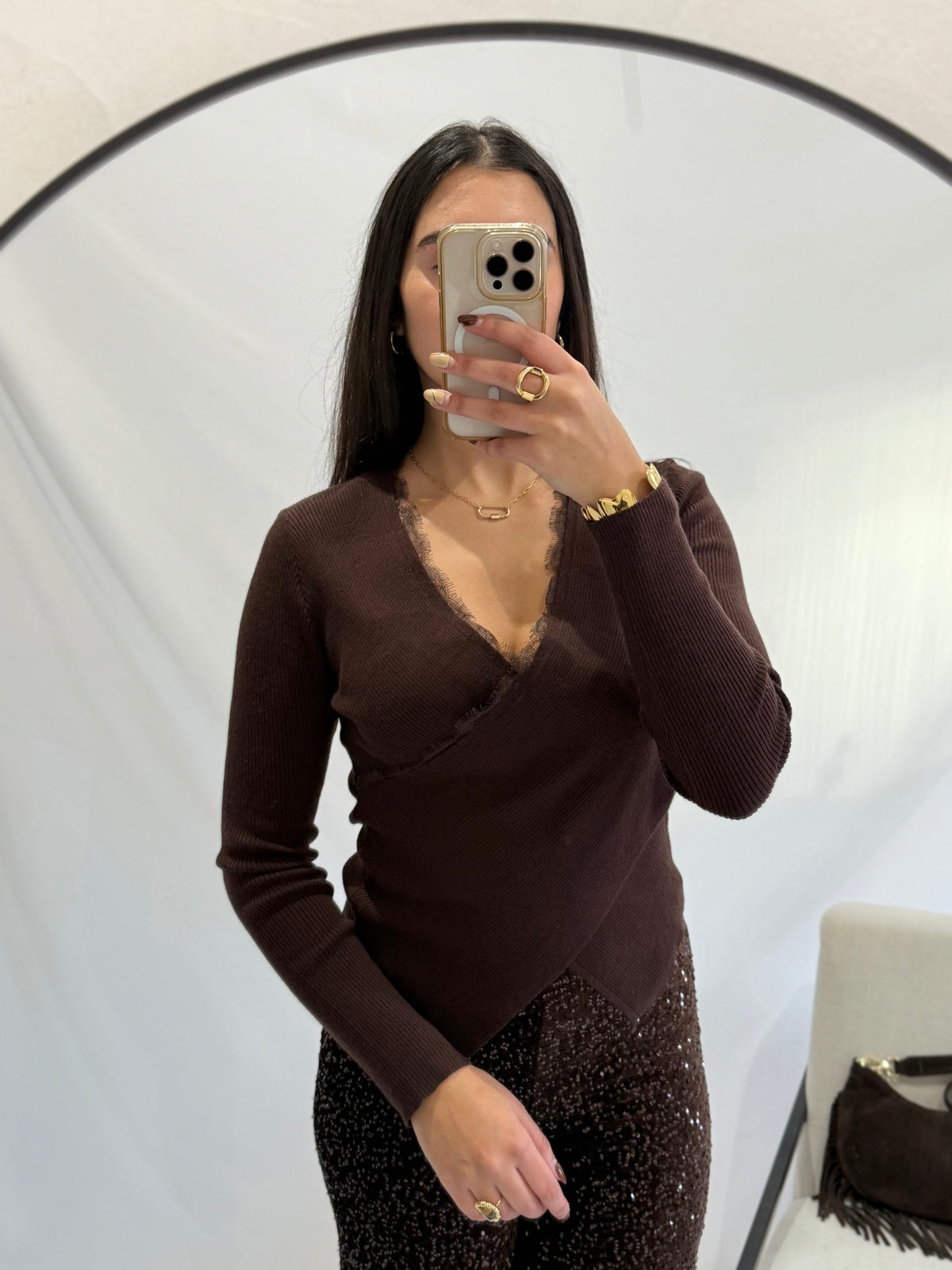 Haut choco dentelle - Oris