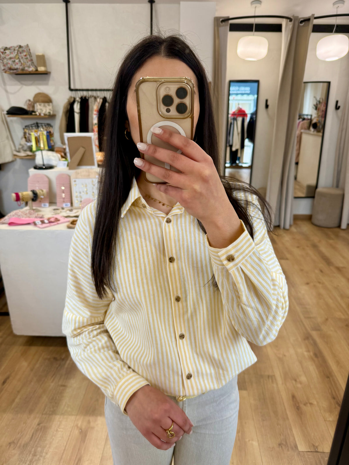 Blouse rayure jaune - Lisa
