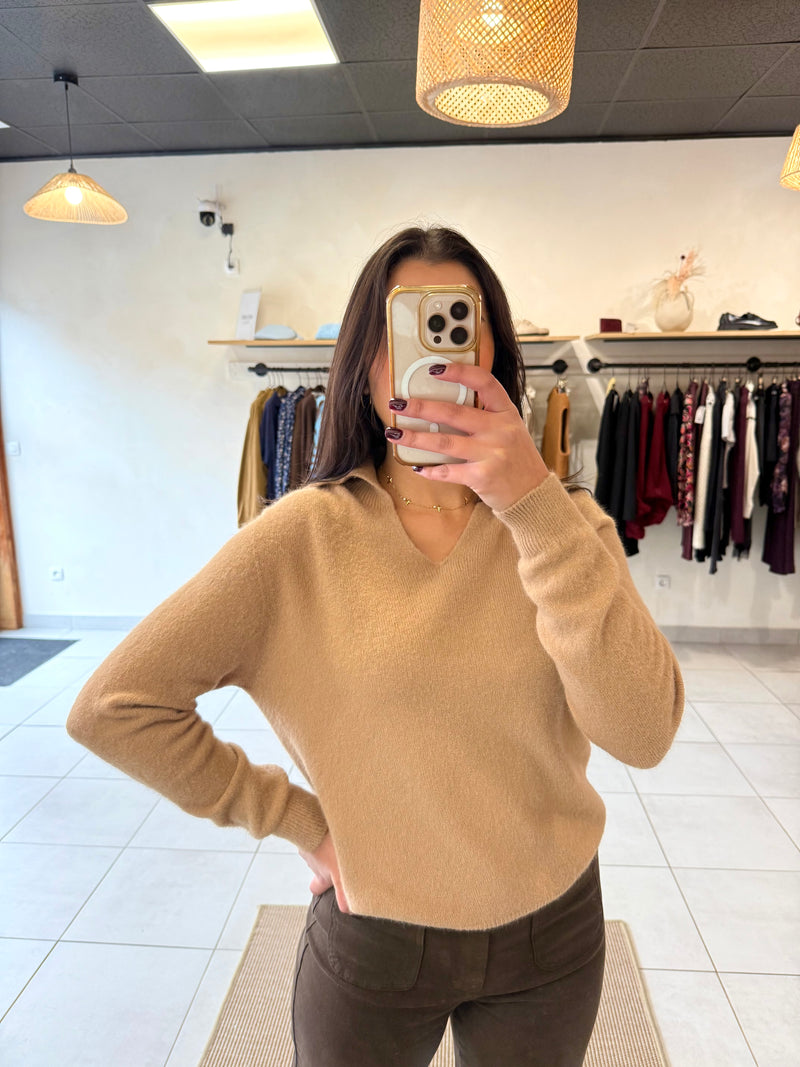 Pull Camel alpaga - Leon