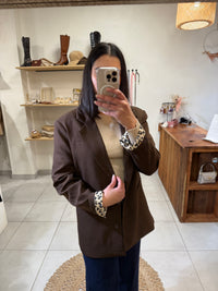 Blazer Léopard Choco - Lisa