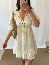Robe broderie lin - Julio