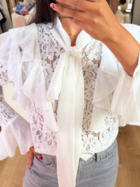 Blouse dentelle blanc - Agatha