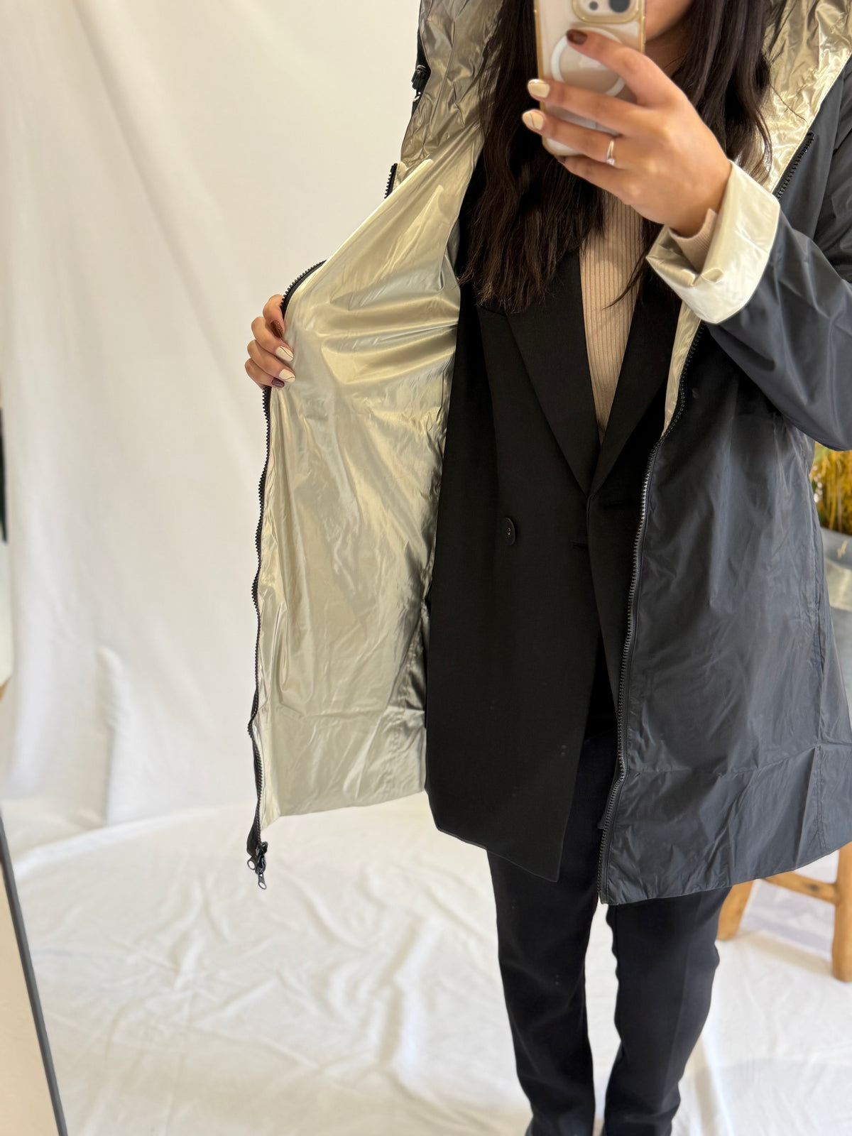 Parka noir or - Leon