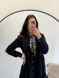 Robe velour marine - Alio