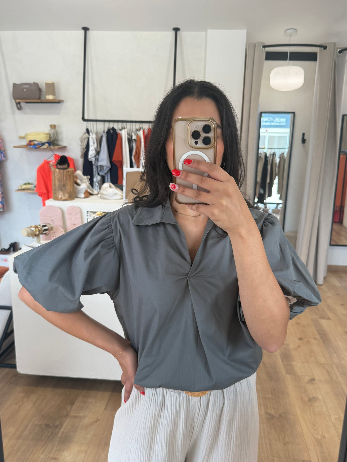 Blouse kaki - Agatha