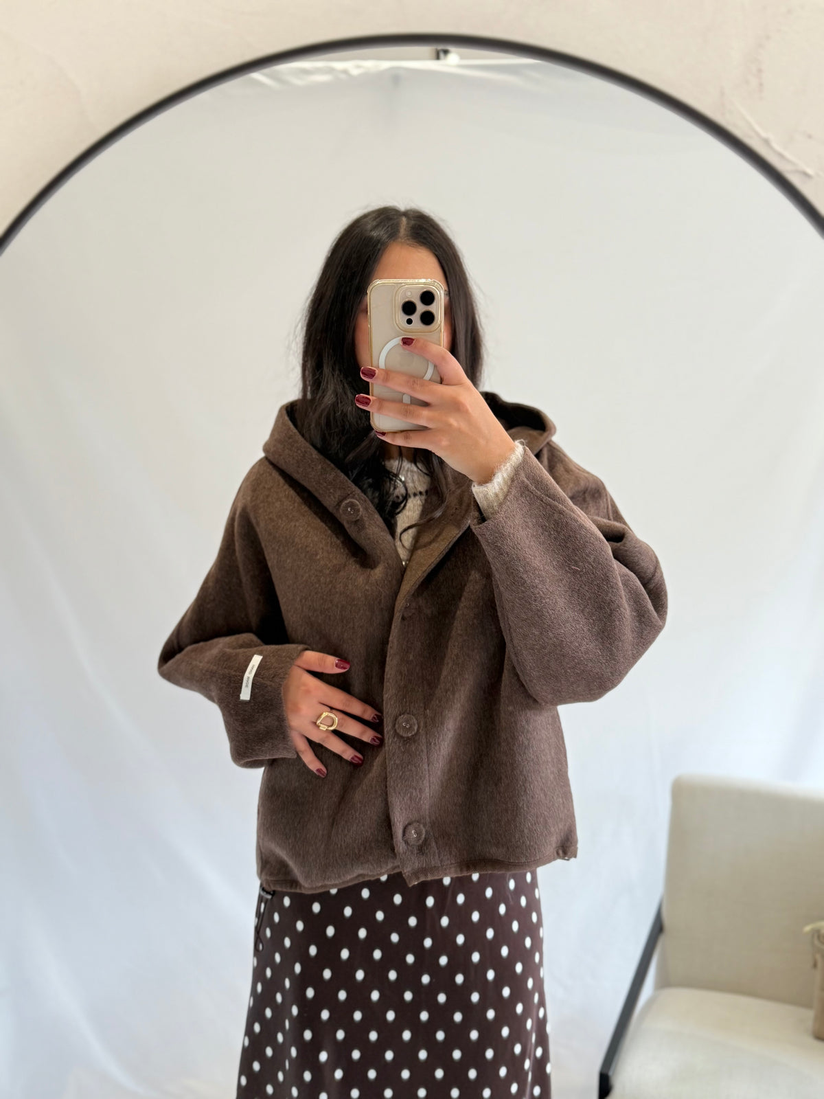 Manteau laine brown - Flora