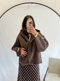 Manteau laine brown - Flora