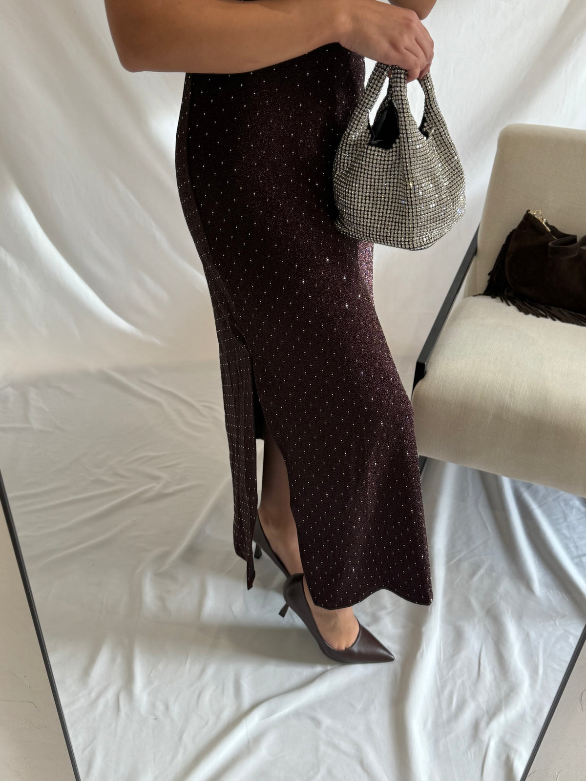 Robe choco paillettes - Aude