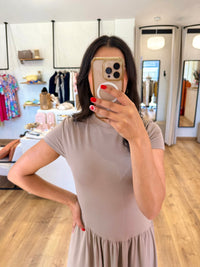 Robe longue taupe - camil