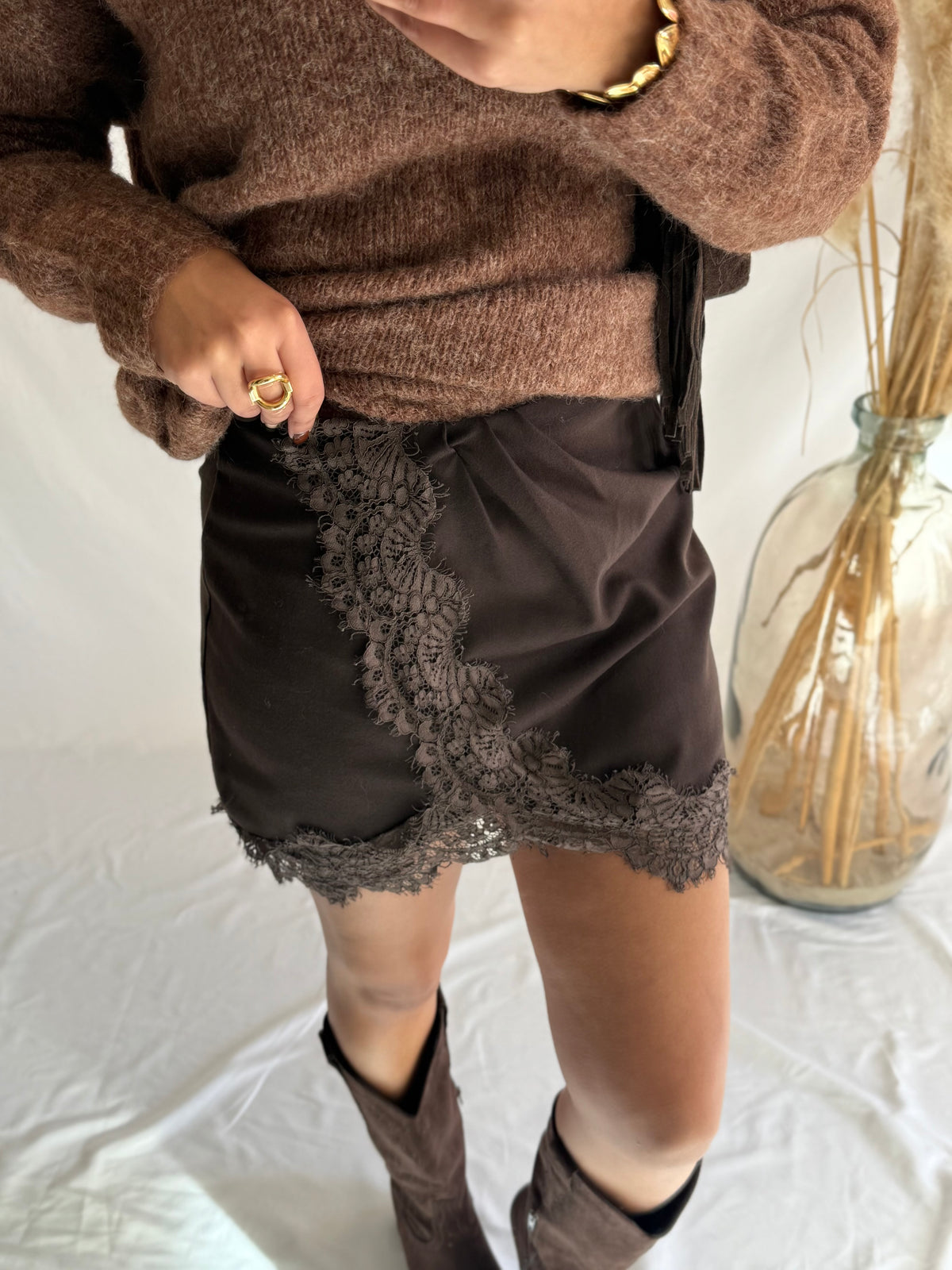 Jupe choco dentelle - Iruis