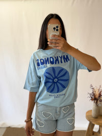 T shirt bleu mykonos - Rosy