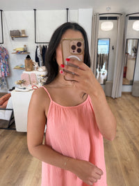 Robe courte saumon - mina