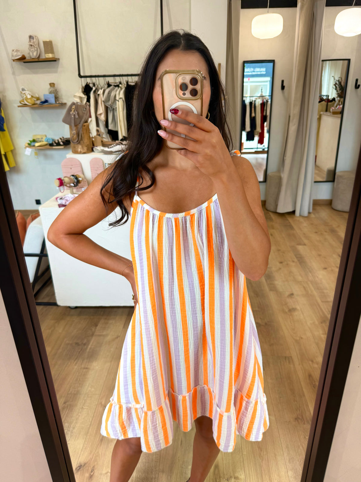 Robe gaze orange - Lila