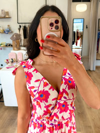 Robe longue fushia - Lola