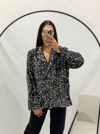 Blazer velours argenté - Paillettes